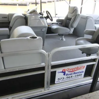 logo on pontoon boat