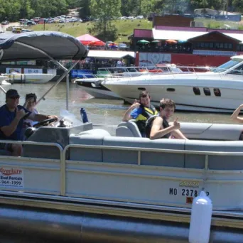 a group of people on a boat