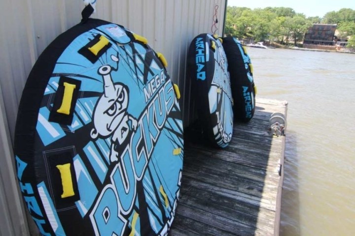 a wooden boat in a body of water